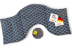 ‎NAVANGO navango® Schulterkissen | Körnerkissen für Mikrowelle & Backofen geeignet | Marineblau | Mit Rapsfüllung handgefertigt in Deutschland | ca. 50 x 25 cm | 4 Kammern | OEKO-Tex Baumwolle
