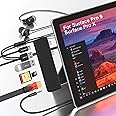 Surface Pro 9 Hub Docking Station,Surface Pro 9/10/11 Adapter with 4K HDMI,USB-C Thunderbolt 4(8K Video+40G+100W Charging),2X USB3.0,SD/TF Card Slot,3.5mm Audio,Triple Display for Surface Pro 9