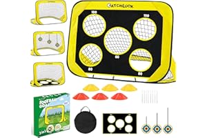 ‎CATCHLUCK CATCHLUCK Fussballtore für Garten Kinder, Pop Up Fussballtor Kinder mit 6 Hindernissen, Zielen und Tragetasche, Tor Kinder Fußball Tore