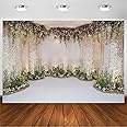 CSFOTO 20x10ft Wedding Backdrop Flowers Curtain Wedding Ceremony Background Valentine's Day Backdrop Bridal Shower Decor Baby Shower Banner Wedding Photo Background