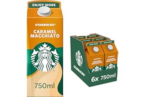 ‎STARBUCKS Starbucks Caramel Macchiato Eiskaffee | 6 x 750ml | mit feinstem Espresso aus 100% Arabica-Bohnen und Milch | ideal für Zuhause