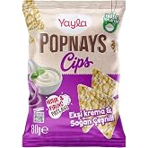 Yayla Popnays Cips Ekşi Krema & Soğan &Uuml;&ccedil;gen Thin Cips 80 Gram