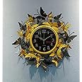 NYTRYD Large Butterfly Design Wall Clock,Modern Design Clocks Wall Hanging Home Decor Living Room Round, Metal Design Non-Ticking Silent Art Digital Wall Clocks for Living Room Decor (Butterfly)