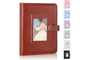 DUNSOO 256 Pockets Photo Album for Instax Mini Photo Album, Front Window, 3 Inch Photo for Fujifilm Instax Mini 12 11 9 99 8 40 Film, for Polaroid Snap/PIC-300/Z2300/SocialMatic Instant & Zip Printers