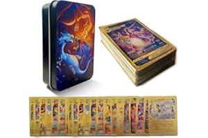 PAGEMS Deutsch 60Stück Gold Karten, Rare Karten Gold Sammelkarten,2023 New Deck Box, Sammlerstück Karten, Perfekt für Geburtstag & Weihnachten, No Duplication,Unofficial