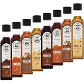By T&uuml;fek&ccedil;i Gourmet Serias Şekersiz 0 Kalori 0 Şeker Aromalı Kahve Pasta Tatlı ve Kokteyl Şurubu (8 X 60 ml, 8'li &Ccedil;ok Satan De
