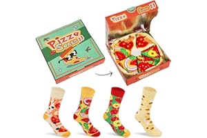 AGRIMONY Calcetines Pizza Hombre Mujer Divertidos - Personalizados Originales Dibujos Estampados Graciosos Frikis Colores Arte