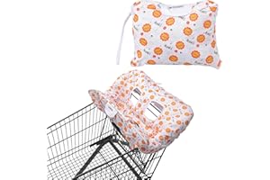 Navaris Copertina per Bambini 2in1 Copri Seggiolone e Carrello Spesa - Copertura Seduta Bimbi 106x92cm - Coperta Neonato Copricarrello Copriseggiolone - Design Leone