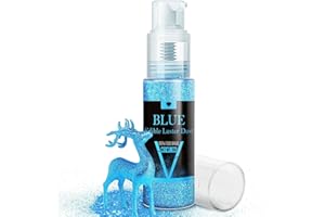 VIVIDYE Purpurina Comestible Azul - 20g Purpurina Comestible Reposteria Spray para Decoracion de Pasteles, Fondant, Bebidas, Cócteles y Chocolate, Glitter Comestible Alimenticio para Huevos de Pascua, Navidad