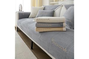 ‎TOPCHANCES TOPCHANCES Sofa Überzug,2024 Neue Universelle rutschfeste Couch Überzug 1/2/3/4 Sitzer Für L Form Eckcouch Waschbar Sofabezug Hund Katze Kratzschut(Milchsamtgrau,90×160cm 1PCS)