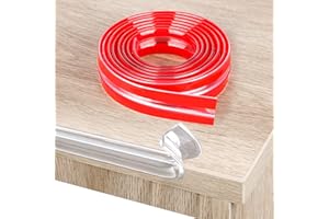 Sofore 2m Protection Bebe de Table et Meuble Transparent,Bande Anti-Collisionde Protection Meubles, Pré-adhésif Silicone &PVC Coin Protecteur des Bords et Placard pour la Sécurité de Bébé Famille