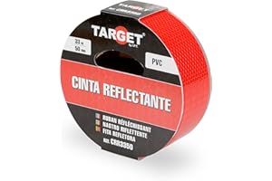 Target CRR3350 - Cinta Reflectante Adhesiva Roja 33 metros x 50 milímetros