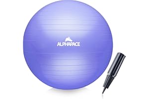 ALPHAPACE Gruba piłka gimnastyczna Anti-Burst, piłka do siedzenia, piłka treningowa, w zestawie pompka, piłka do fitnessu, jogi, gimnastyki, treningu rdzeniowego, na mocne plecy jako krzesło biurowe