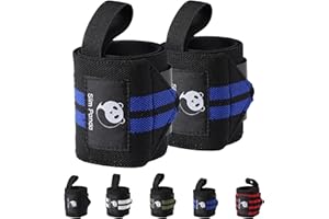 Slim Panda 1Pair Wrist Straps for Powerlifting, Bodybuilding, Weight Lifting - Thumb Loops with Adjustable Straps, Workout Wrist Wraps for Men and Women