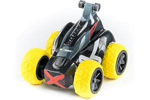 Exost - Crazy XS - zdalnie sterowany samochód - Mega Stunts - obrotowa oś przednia - kolorowa - skala 1:34, czarny, Echelle 1/34, 20202