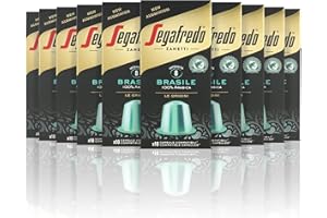 Segafredo Zanetti 100 Capsule in Alluminio compatibili con Nespresso Caffè 100% Brasile Gusto morbido e soave (10 Astucci da 10 Capsule) - Adatte per Macchine Nespresso Original