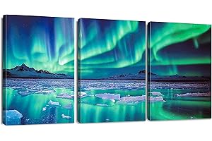 Sungeek Stampe e Quadri su Tela 3 Pezzi Moderni Dipinti di Quadri 30x40cm Stampe da Parete su Tela per Camera da Letto Soggiorno Cucina (Aurora)