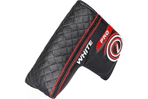 MYTAG Fundas para Cabeza de Palo de Golf, Cubierta para Putter, Cubierta de Putter, Cubierta de Putter para Odyssey, Color Blanco, Hot Pro, Eje de talón, Fuerte magnético