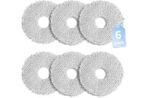 PeakLife 6 Panni per Dreame L10s Ultra Gen 2, L40 Ultra AE, X40/X50 Ultra Complete, L40s Pro Ultra, L10s Pro Gen 2/3, MOVA P50 Pro Ultra, E30/E40 Ultra, V50 Ultra, Accessori per Robot Aspirapolvere