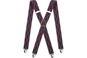 Pierrot - Bretelle Uomo Larghe Vintage - Regolabili Fino A 130cm - Garantite A Vita - Clip molto forti - Bretelle Uomo Eleganti