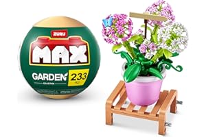MAX BUILD MORE MAX Premium Garden Bausteine (bis zu 233 Teile, 6 zum Sammeln). Bausteine für Teenager, Baue, sammle und präsentiere Deine Gartensammlung (Hortensie Macrophylla, 1 Kapsel), Muttertagsgeschenk