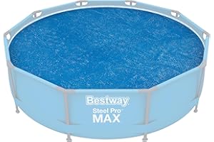 Bestway 58241 Bâche solaire diamètre 289 cm pour piscine hors sol ronde diamètre 305 cm Bleu