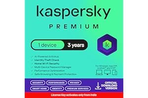 Kaspersky | Premium - Total Security (Ultimate Security) | 1 Device | 3 Years | Email Delivery in 1 Hour