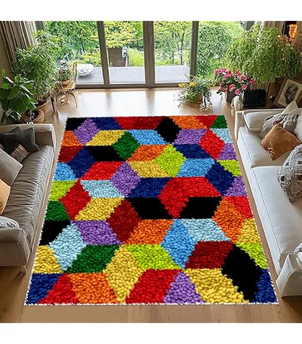 Vervaco Kit Tapis Point Noué Á Faire FLEURS DÉCORATIVES Broderie Debutant DIY Latch Hook Kit Complet Decoration Maison Manuelle Loisir Créatif ca. 65 x 40 cm Embroidery Vervaco Kit Tapis Point Noué Á Faire FLEURS DÉCORATIVES Broderie Debutant DIY Latch Hook Kit Complet Decoration Maison Manuelle Loisir Créatif ca. 65 x 40 cm Embroidery