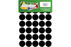 WP KLEBEPUNKTE Adhesive Dots Made of PVC Film, Weatherproof, Coding Dots, Circles Dots Stickers (40 mm, Black)