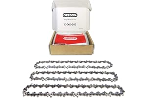 Oregon 3-Pack Chainsaw Chain 3/8" LP Pitch, .050" (1.3 mm) Gauge for 16" (40cm) Bar, 57 Drive Links – Low-kickback Chainsaw Chain, Fits Titan, Ryobi, Hawksmoor, Ferrex and more