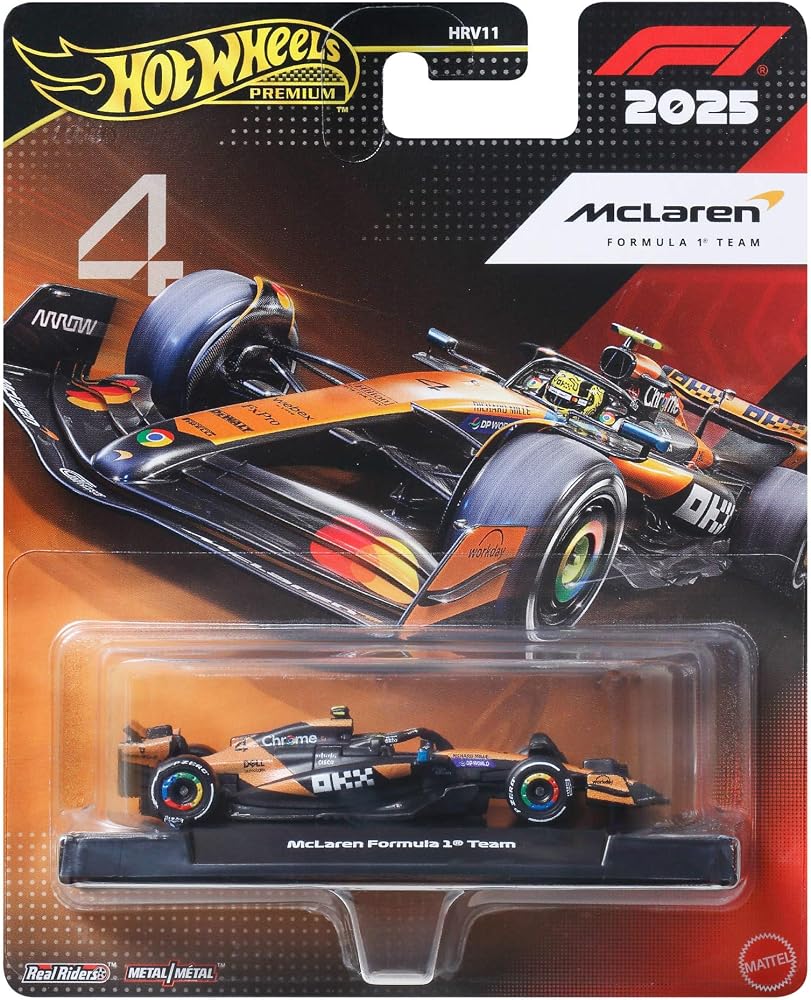 Hot Wheels® F1 - McLaren (Norris) | Lando Norris Tahsil Oyuncak Araba Gerçek Biniciler Lastikler ve Metal/Metal Gövde ve Şasi