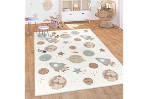 Paco Home Alfombra De Habitacion Bebe Infantil Niña Niño De Juego Antideslizante Arcoíris Motivo Animal Lunares, tamaño:80x150 cm, Color:Multicolor 3