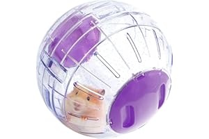 Rosewood Boredom Breaker Glitter Hamster Exercise Ball – 18 cm Purple, Shatter‑Resistant Small Animal Toy for Hamsters, Gerbils and Mice, Washable