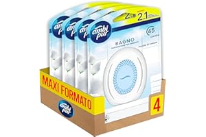 AMBIPUR Ambi Pur Baño, Ambientador Ambiente, 4 Ambientes, Fragancia Nubes De Algodón, Difusor Ambiente Con Tecnología Elimina Olores, Duración Hasta 45 Días Para Perfumador