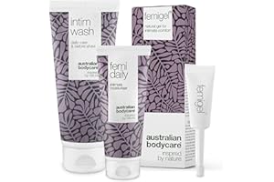 KIT de tratamiento íntimo: 3 productos para el cuidado íntimo | Reduce la sequedad, picazón y enrojecimiento | Contiene: Intim Wash 200 ml + Femi Daily 100 ml + Femigel 5x5 ml | Australian Bodycare