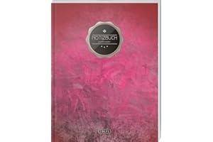 TULPE Punktraster Notizbuch A4 „C006 Blutrot“ (140+ Seiten, Vintage Softcover, Punktkariertes Papier - Bullet Journal, Dickes Notizheft, Skizzenbuch, Tagebuch, Gepunktete Seiten, Dot Grid Notebook)