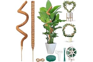 YeahBoom 2 Stück Moosstab für Monstera,160cm Monstera Rankhilfe,Rankhilfe für Kletterpflanzen,Kokosfaser Rankhilfe mit Zubehör,Pflanzenstütze für Kletterpflanzen im Innenbereich,Rankhilfe Monstera
