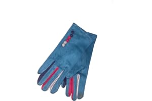 Vera Tucci 'Margot' Ladies' Gloves Suede Feel Touch Screen Multi Coloured Fingers G05