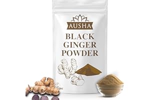AUSHA Black Ginger Powder - 100g - Kaempferia Perviflora - For Endurance, Stamina, Energy - Use in Ginger Shot - Add to Smoothies, Juices, Stews