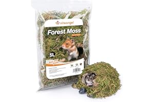 Niteangel Ropa de cama de musgo natural suave de 5 litros para hámsteres sirios enanos, jerbos, ratones, degus u otros animales pequeños