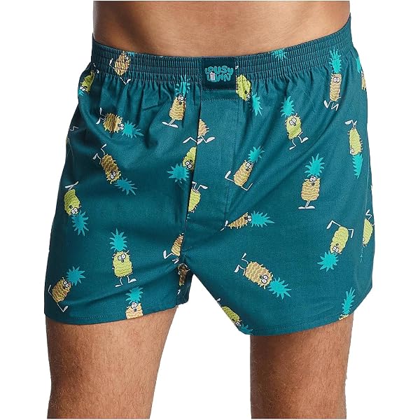 Lousy Livin Boxershorts 'Lunchbox' – Blaues Sushi-Design, 100% Bio-Baumwolle, ÖkoTex Zertifiziert