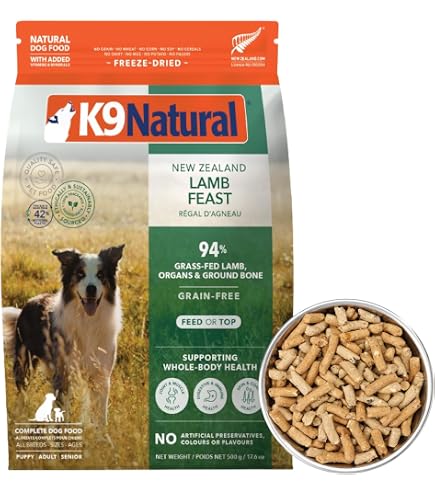 K9 Natural Grain-Free Freeze Dried Dog Food, Lamb & Salmon 17.6oz