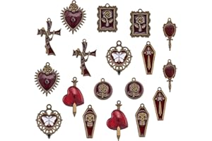 WEWAYSMILE Halloween Charm Pendant - Crucifix & Alloy Charms for Decorations & Jewellery Making
