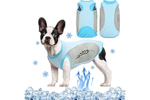 JODSEN Hundekühlweste,Sommer Cool und Bequem Hundemantel Atmungsaktiv Mesh Hundejacke mit Reflektorstreifen,Leichte Hunde-Eis-Kühlung T-Shirts für kleine bis mittelgroße Hunde (XXL, Blau)