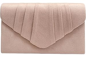 LeahWard Women's Suede Glitter Clutch Handbags Purse Wedding Bags Evening Handbags 308