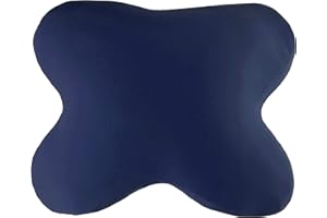 ‎EDDA LUX Edda Lux Bezug passend für ACAMAR Kissen, 55 x 47 cm, und für LUXAMEL Schlafkissen 56 x 48 cm, Softer Jersey Kissenbezug für Schmetterlingskissen, aus 100% Baumwolle, in Nachtblau