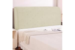 Ystyle Copri Testiera Letto, Copri Spalliera Letto Matrimoniale/Singolo Elasticizzata, Copertura Testata Letto Matrimoniale Lavabile, Headboard Cover, Copri Testata Letto (150CM, Beige)