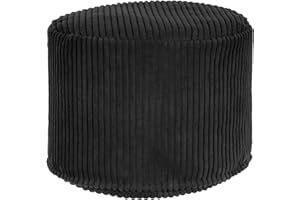‎DREAMROOTS DreamRoots Pouf Hocker Rund - Cord 50x50x35 cm - Für Couch und Wohnzimmer - Sitzpouf - Fußhocker Für Sessel - Sitzhocker - Hocker Sofa
