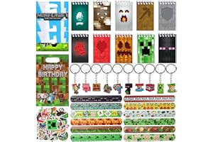 HYZMSZA 102 Stück Videospiel Party Mitgebsel, Kindergeburtstag Gastgeschenke, Give Away Gastgeschenk für Kindergeburtstag, Gamer Gastgeschenke Mitgebsel Set, Pixel Party Mitgebsel Kinder