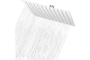 COMLIFE Duschkopf Regendusche, Regendusche 10 Zoll Brausekopf aus Edelstahl 304, Duschkopf mit 121 Anti-Kalk Düsen, Duschkopf Regendusche 25x25cm